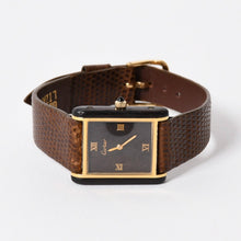 Load image into Gallery viewer, CARTIER カルティエ オーガニックタンクウッド LM 腕時計 20611 重量約19.05g 18KGP 手巻き ゴールド ブラウン ウッド 美品 中古 4a004446