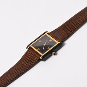 CARTIER カルティエ オーガニックタンクウッド LM 腕時計 20611 重量約19.05g 18KGP 手巻き ゴールド ブラウン ウッド 美品 中古 4a004446