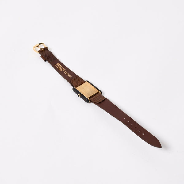 CARTIER カルティエ オーガニックタンクウッド LM 腕時計 20611 重量約19.05g 18KGP 手巻き ゴールド ブラウン ウッド 美品 中古 4a004446