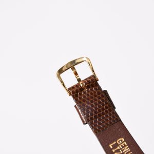 CARTIER カルティエ オーガニックタンクウッド LM 腕時計 20611 重量約19.05g 18KGP 手巻き ゴールド ブラウン ウッド 美品 中古 4a004446