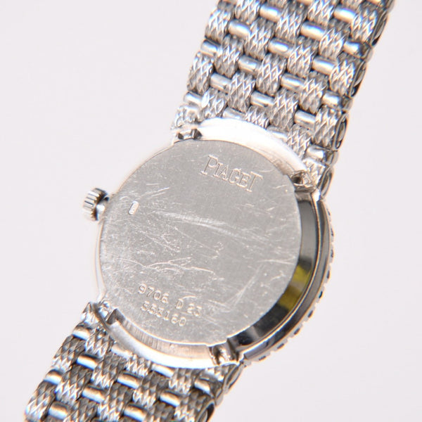 PIAGET ピアジェ TRADITION トラディション 腕時計 9706 D 23 重量約67.49g 18KWG 手巻き ダイヤモンド ジェイド文字盤 美品 中古 4a004447