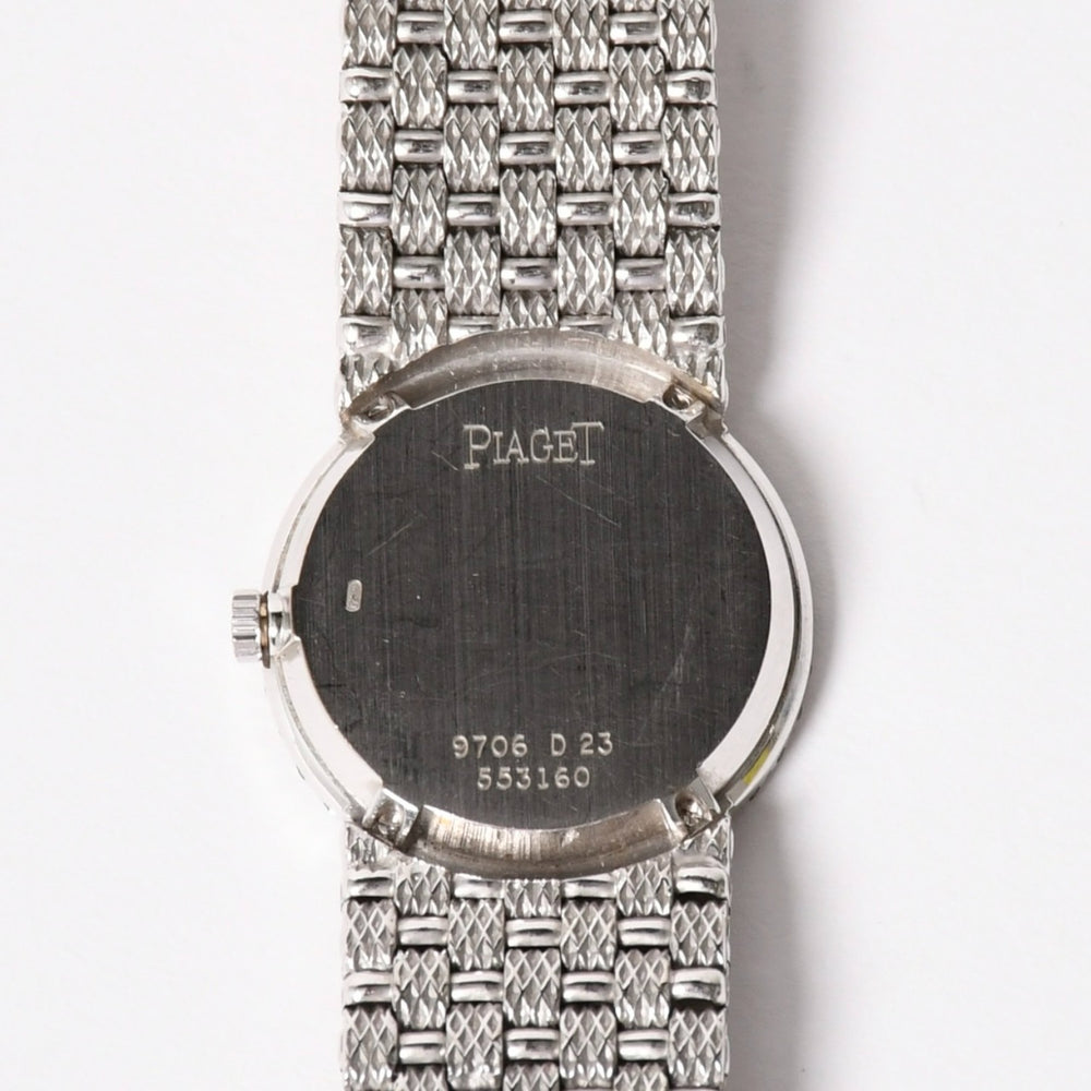 PIAGET ピアジェ TRADITION トラディション 腕時計 9706 D 23 重量約67.49g 18KWG 手巻き ダイヤモンド ジェイド文字盤 美品 中古 4a004447