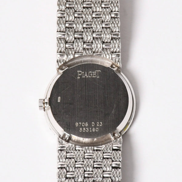 PIAGET ピアジェ TRADITION トラディション 腕時計 9706 D 23 重量約67.49g 18KWG 手巻き ダイヤモンド ジェイド文字盤 美品 中古 4a004447