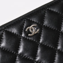 画像をギャラリービューアに読み込む, CHANEL シャネル チェーンショルダーウォレット 財布 28番台 ココマーク ラムスキン ブラック シルバー金具 美品 中古 4a004879