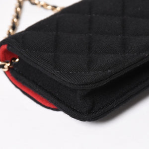 New and unused CHANEL Mini Matelasse Chain Shoulder Bag Coco Mark Random Number Black Gold Hardware Cotton Used 4a005042