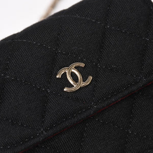 New and unused CHANEL Mini Matelasse Chain Shoulder Bag Coco Mark Random Number Black Gold Hardware Cotton Used 4a005083