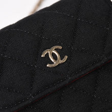Load image into Gallery viewer, 新品未使用品 CHANEL シャネル ミニマトラッセ チェーンショルダーバッグ ココマーク ランダム番台 ブラック ゴールド金具 コットン 中古 4a005083