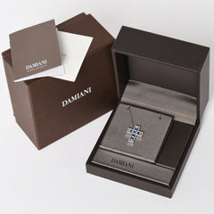 Very good condition DAMIANI Belle Epoque Belle Epoque necklace jewelry 18KWG sapphire pave diamond used 4a004406