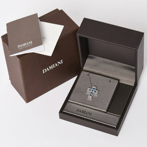 Very good condition DAMIANI Belle Epoque Belle Epoque necklace jewelry 18KWG sapphire pave diamond used 4a004406