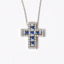画像をギャラリービューアに読み込む, 極美品 DAMIANI ダミアーニ Belle Epoque ベル エポック ネックレス ジュエリー 18KWG サファイヤ パヴェダイヤ 中古 4a004406