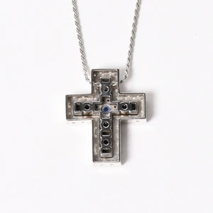 Very good condition DAMIANI Belle Epoque Belle Epoque necklace jewelry 18KWG sapphire pave diamond used 4a004406