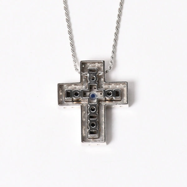 Very good condition DAMIANI Belle Epoque Belle Epoque necklace jewelry 18KWG sapphire pave diamond used 4a004406
