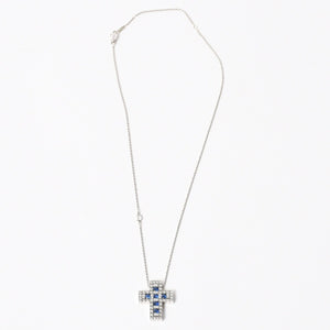 Very good condition DAMIANI Belle Epoque Belle Epoque necklace jewelry 18KWG sapphire pave diamond used 4a004406