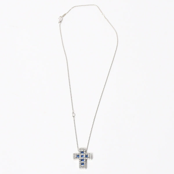 Very good condition DAMIANI Belle Epoque Belle Epoque necklace jewelry 18KWG sapphire pave diamond used 4a004406