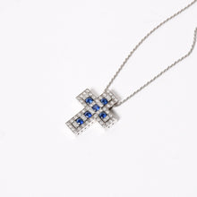 画像をギャラリービューアに読み込む, 極美品 DAMIANI ダミアーニ Belle Epoque ベル エポック ネックレス ジュエリー 18KWG サファイヤ パヴェダイヤ 中古 4a004406