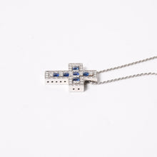 画像をギャラリービューアに読み込む, 極美品 DAMIANI ダミアーニ Belle Epoque ベル エポック ネックレス ジュエリー 18KWG サファイヤ パヴェダイヤ 中古 4a004406