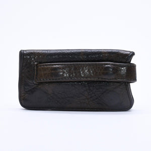 CHROME HEARTS クロムハーツ キーケース クロスボールボタン スナップストラップ キーリング タンクカモ レザー シルバー925 中古 4a004528