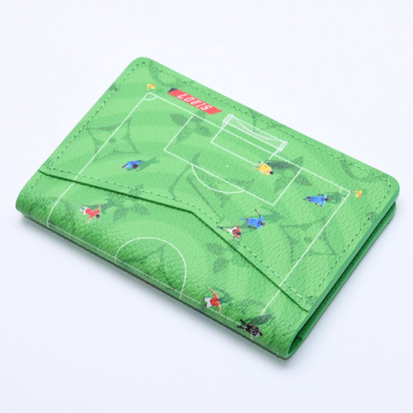 New and unused LOUIS VUITTON Organizer de Poche M26799 Card case Soccer Green Used 4a004751