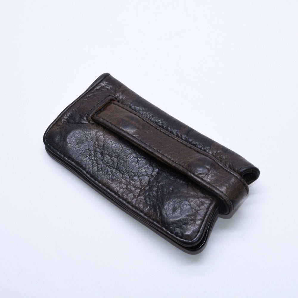 CHROME HEARTS Chrome Hearts Key Case Cross Ball Button Snap Strap Key Ring Tank Camo Leather Silver 925 Used 4a004528