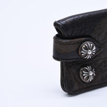 画像をギャラリービューアに読み込む, CHROME HEARTS クロムハーツ キーケース クロスボールボタン スナップストラップ キーリング タンクカモ レザー シルバー925 中古 4a004528