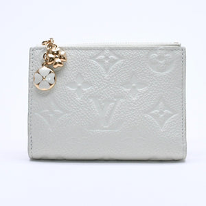 Very Good Condition LOUIS VUITTON Portefeuille Lisa M27767 Compact Wallet Bifold Wallet Monogram Empreinte Jade Green Used 4a004620