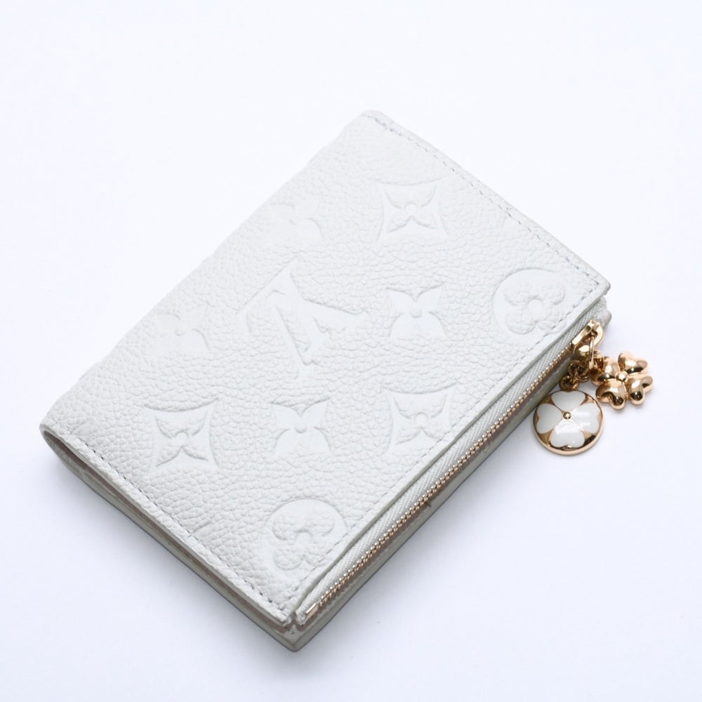 極美品 LOUIS VUITTON ルイヴィトン ポルトフォイユ リサ M27767 コンパクトウォレット 二つ折り財布 モノグラムアンプラント ジェイドグリーン 中古 4a004620
