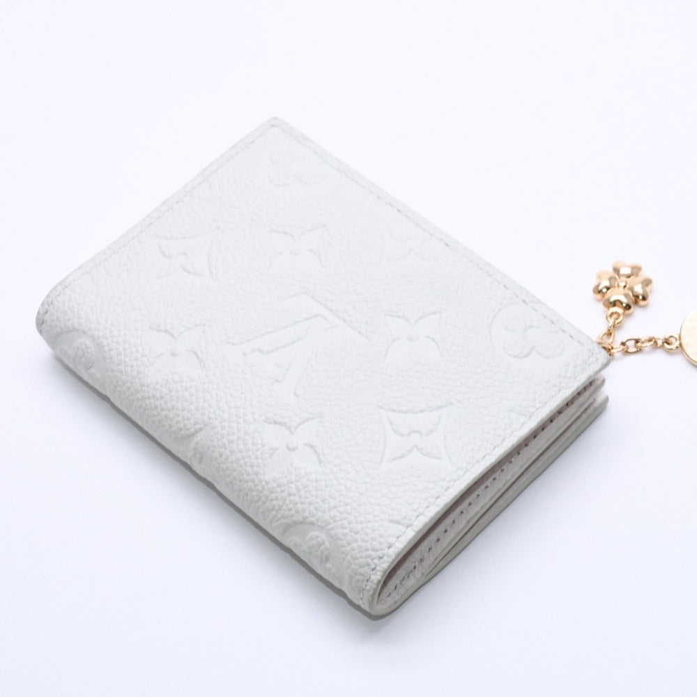 極美品 LOUIS VUITTON ルイヴィトン ポルトフォイユ リサ M27767 コンパクトウォレット 二つ折り財布 モノグラムアンプラント ジェイドグリーン 中古 4a004620
