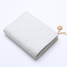 画像をギャラリービューアに読み込む, 極美品 LOUIS VUITTON ルイヴィトン ポルトフォイユ リサ M27767 コンパクトウォレット 二つ折り財布 モノグラムアンプラント ジェイドグリーン 中古 4a004620
