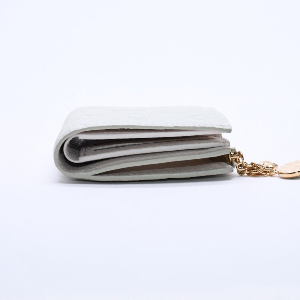 極美品 LOUIS VUITTON ルイヴィトン ポルトフォイユ リサ M27767 コンパクトウォレット 二つ折り財布 モノグラムアンプラント ジェイドグリーン 中古 4a004620