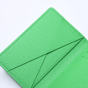 New and unused LOUIS VUITTON Organizer de Poche M26799 Card case Soccer Green Used 4a004751
