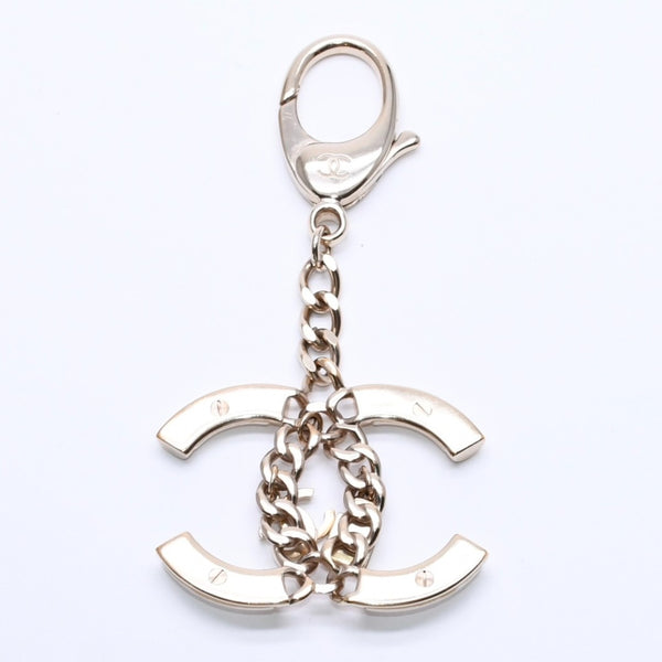 CHANEL シャネル ココマーク キーチャーム キーホルダー パヒューム 重量約31.19g B18B刻印 GP メタル ホワイト ゴールド美品 中古 4a004605