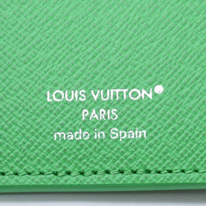 New and unused LOUIS VUITTON Organizer de Poche M26799 Card case Soccer Green Used 4a004751