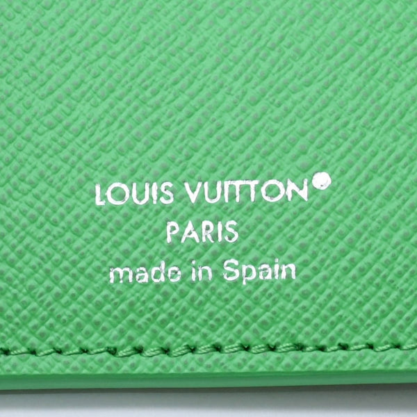 New and unused LOUIS VUITTON Organizer de Poche M26799 Card case Soccer Green Used 4a004751