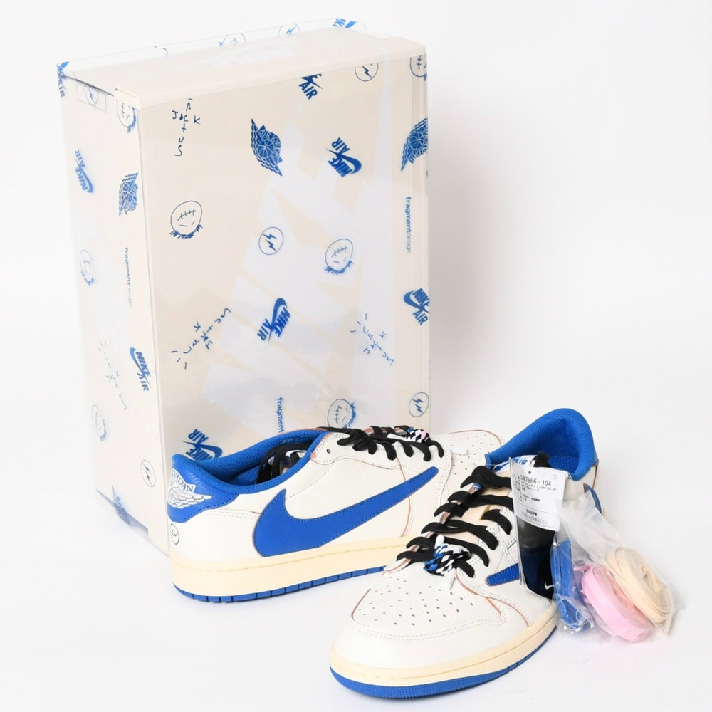 新品未使用 NIKE ナイキ × TRAVIS SCOTT × Fragment Design AIR JORDAN 1 LOW OG SP エアジョーダン1 ロウ DM7866 サイズ10.5 中古 4a004450