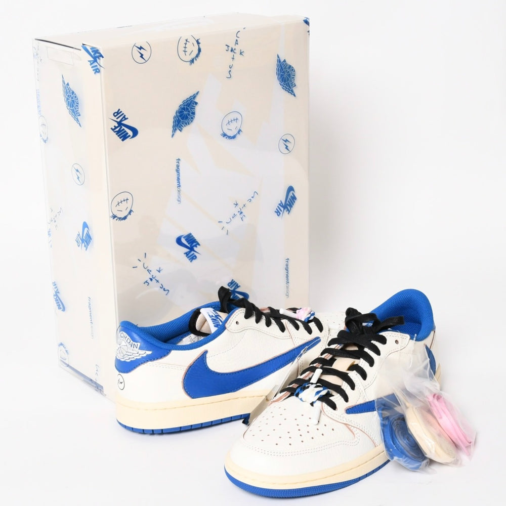 新品未使用 NIKE ナイキ × TRAVIS SCOTT × Fragment Design AIR JORDAN 1 LOW OG SP エアジョーダン1 ロウ DM7866 サイズ10 中古 4a004454