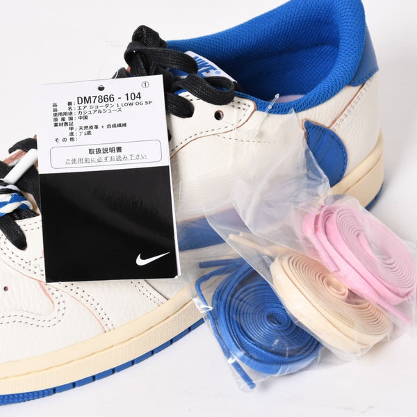 新品未使用 NIKE ナイキ × TRAVIS SCOTT × Fragment Design AIR JORDAN 1 LOW OG SP エアジョーダン1 ロウ DM7866 サイズ10 中古 4a004454