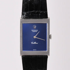 ROLEX ロレックス CELLINI チェリーニ 腕時計 4014 重量約26.25g 18KWG 純正 手巻き ブルーサンレイ文字盤 美品 中古 4a004459