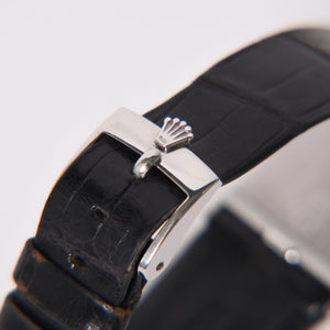 ROLEX ロレックス CELLINI チェリーニ 腕時計 4014 重量約26.25g 18KWG 純正 手巻き ブルーサンレイ文字盤 美品 中古 4a004459