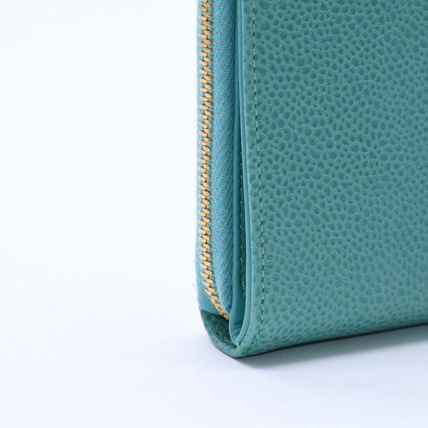 CHANEL Cocomark Wallet Emerald Green Green Round Zipper No. 5 Good Condition Used 4a004465