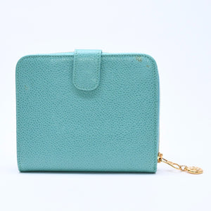 CHANEL Cocomark Wallet Emerald Green Green Round Zipper No. 5 Good Condition Used 4a004465