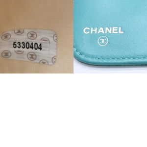 CHANEL Cocomark Wallet Emerald Green Green Round Zipper No. 5 Good Condition Used 4a004465