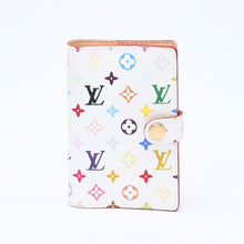 画像をギャラリービューアに読み込む, 極美品 LOUIS VUITTON ルイヴィトン 手帳カバー ホワイト マルチカラー アジェンダミニ M92653 中古 4a004292