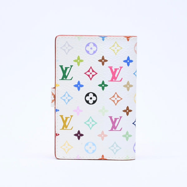 極美品 LOUIS VUITTON ルイヴィトン 手帳カバー ホワイト マルチカラー アジェンダミニ M92653 中古 4a004292