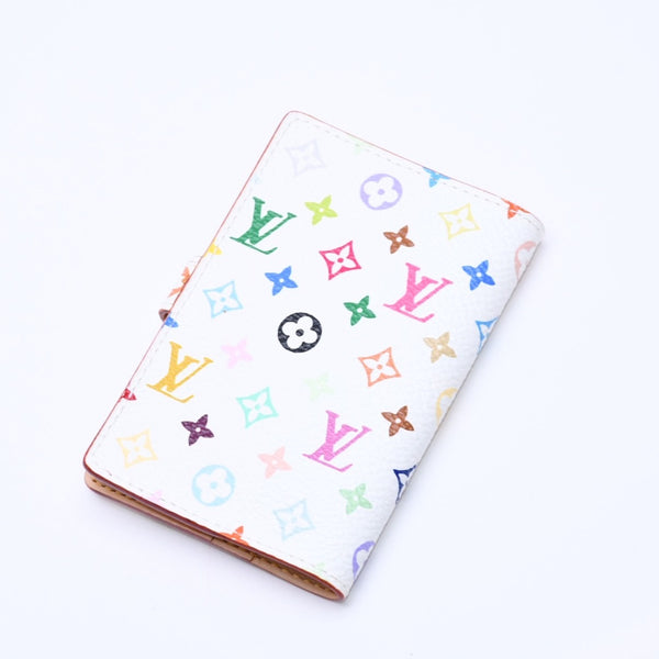 極美品 LOUIS VUITTON ルイヴィトン 手帳カバー ホワイト マルチカラー アジェンダミニ M92653 中古 4a004292