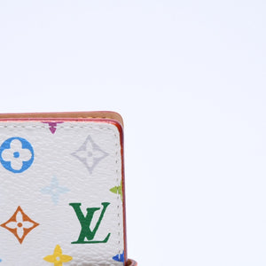 極美品 LOUIS VUITTON ルイヴィトン 手帳カバー ホワイト マルチカラー アジェンダミニ M92653 中古 4a004292