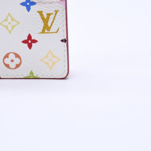 極美品 LOUIS VUITTON ルイヴィトン 手帳カバー ホワイト マルチカラー アジェンダミニ M92653 中古 4a004292