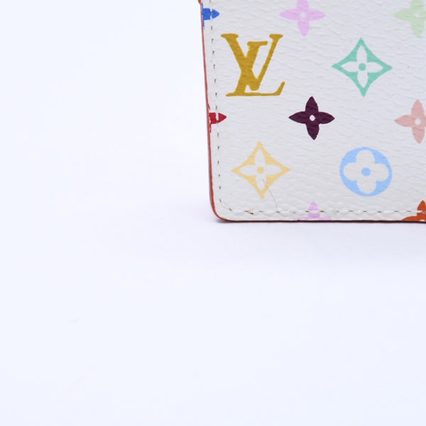 極美品 LOUIS VUITTON ルイヴィトン 手帳カバー ホワイト マルチカラー アジェンダミニ M92653 中古 4a004292