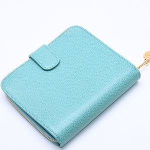 CHANEL Cocomark Wallet Emerald Green Green Round Zipper No. 5 Good Condition Used 4a004465
