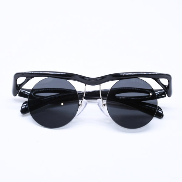 Excellent condition PRADA sunglasses, Morph round sunglasses, SPR A24, black, size 43.◻22 Used 4a004464