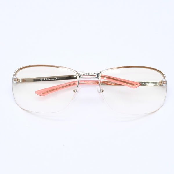Christian Dior ADIORABLE 5 Half Rim Sunglasses 3YGIJ Size 64□16 115 Silver Yellow Good Condition Used 4a004434